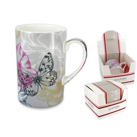 Kubek Carmani 320ml - London Butterfly Dream Szary